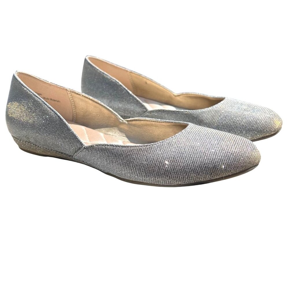 Coach and Four Women's Flats - Size 9.5 Gold Metallic Rhinestone Covered Slip On